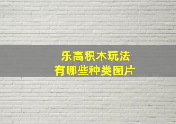 乐高积木玩法有哪些种类图片