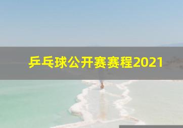 乒乓球公开赛赛程2021