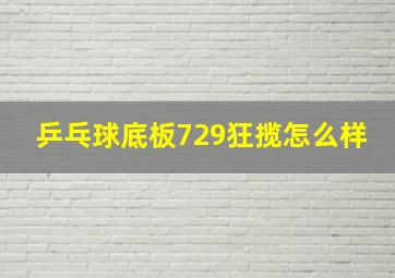 乒乓球底板729狂揽怎么样