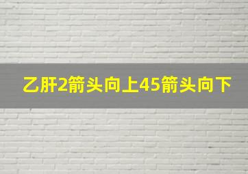 乙肝2箭头向上45箭头向下