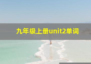 九年级上册unit2单词