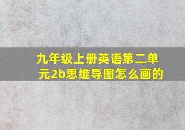 九年级上册英语第二单元2b思维导图怎么画的