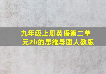 九年级上册英语第二单元2b的思维导图人教版