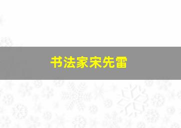 书法家宋先雷