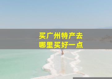 买广州特产去哪里买好一点