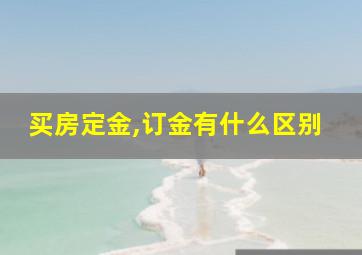 买房定金,订金有什么区别