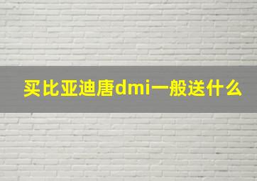 买比亚迪唐dmi一般送什么