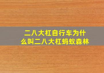 二八大杠自行车为什么叫二八大杠蚂蚁森林