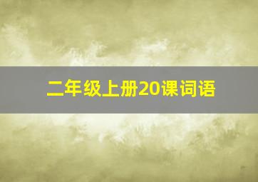 二年级上册20课词语