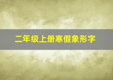 二年级上册寒假象形字