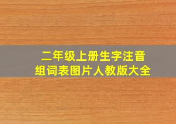 二年级上册生字注音组词表图片人教版大全