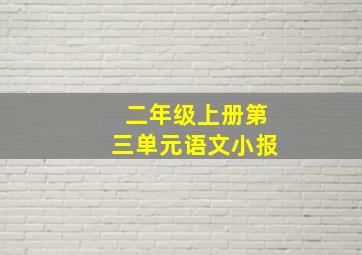 二年级上册第三单元语文小报