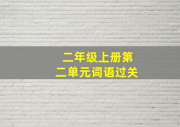 二年级上册第二单元词语过关