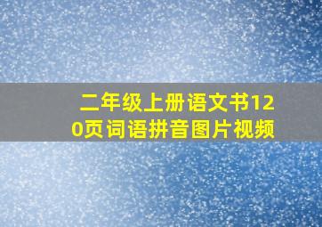 二年级上册语文书120页词语拼音图片视频