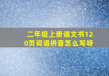 二年级上册语文书120页词语拼音怎么写呀