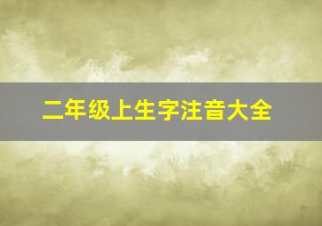 二年级上生字注音大全