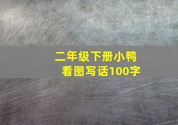 二年级下册小鸭看图写话100字