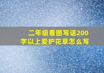 二年级看图写话200字以上爱护花草怎么写