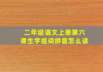 二年级语文上册第六课生字组词拼音怎么读