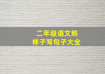 二年级语文照样子写句子大全