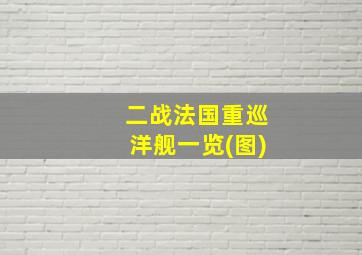 二战法国重巡洋舰一览(图)