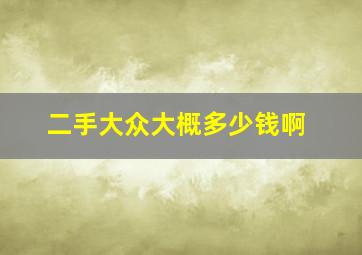 二手大众大概多少钱啊