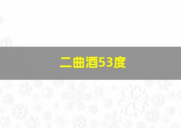 二曲酒53度