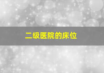 二级医院的床位