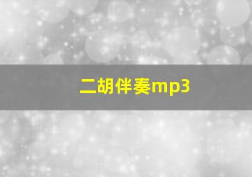 二胡伴奏mp3