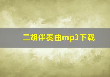 二胡伴奏曲mp3下载