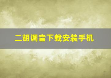 二胡调音下载安装手机