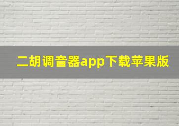 二胡调音器app下载苹果版