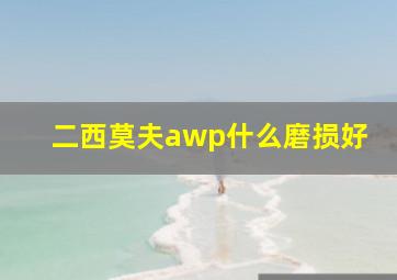 二西莫夫awp什么磨损好