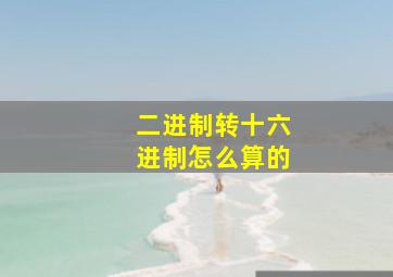 二进制转十六进制怎么算的