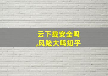 云下载安全吗,风险大吗知乎