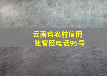 云南省农村信用社客服电话95号