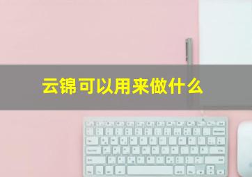 云锦可以用来做什么