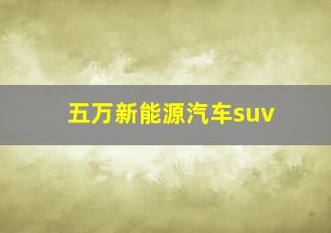 五万新能源汽车suv