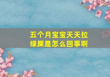 五个月宝宝天天拉绿屎是怎么回事啊