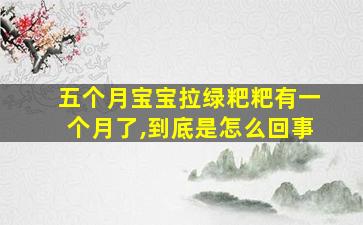 五个月宝宝拉绿粑粑有一个月了,到底是怎么回事