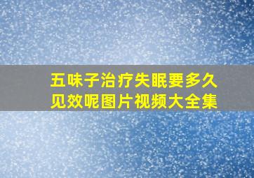 五味子治疗失眠要多久见效呢图片视频大全集