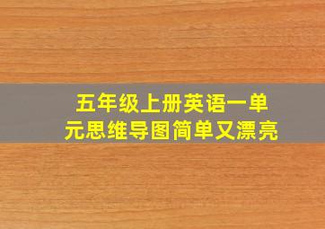 五年级上册英语一单元思维导图简单又漂亮