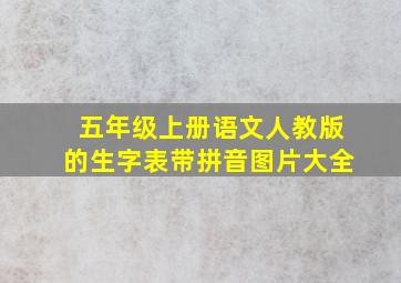 五年级上册语文人教版的生字表带拼音图片大全