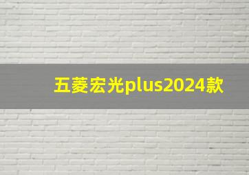 五菱宏光plus2024款