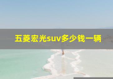 五菱宏光suv多少钱一辆