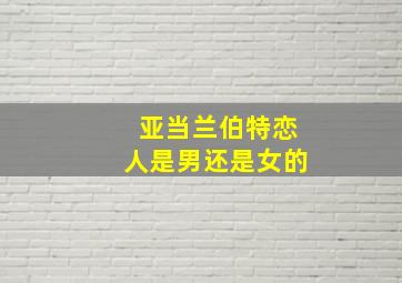 亚当兰伯特恋人是男还是女的