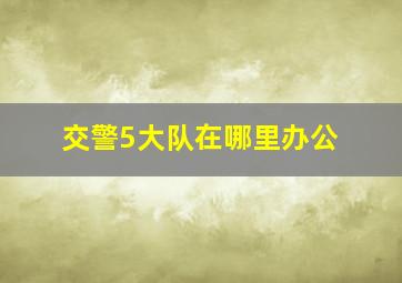 交警5大队在哪里办公