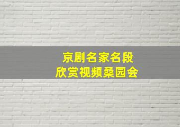 京剧名家名段欣赏视频桑园会