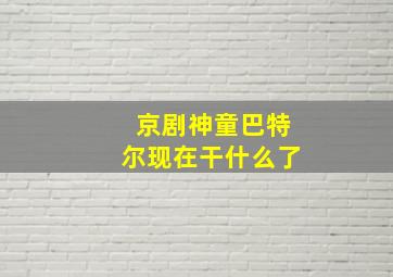 京剧神童巴特尔现在干什么了