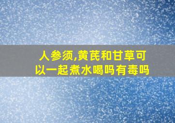 人参须,黄芪和甘草可以一起煮水喝吗有毒吗